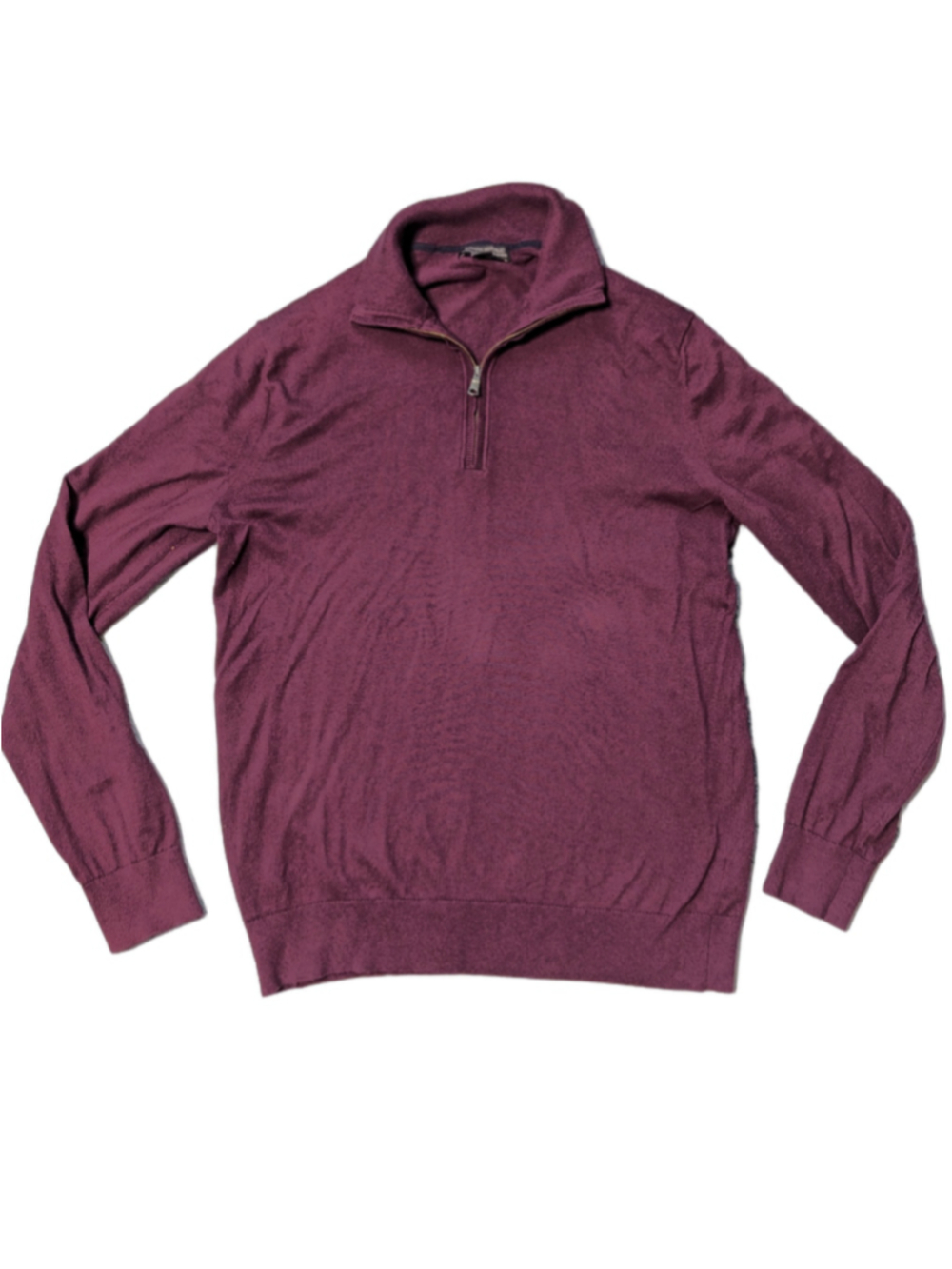 Men's Banana Republic Zip Up Sweater Cashmere Blend Burgundy XL